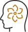 Icon of a side profile of a person with a lotus flower in their head